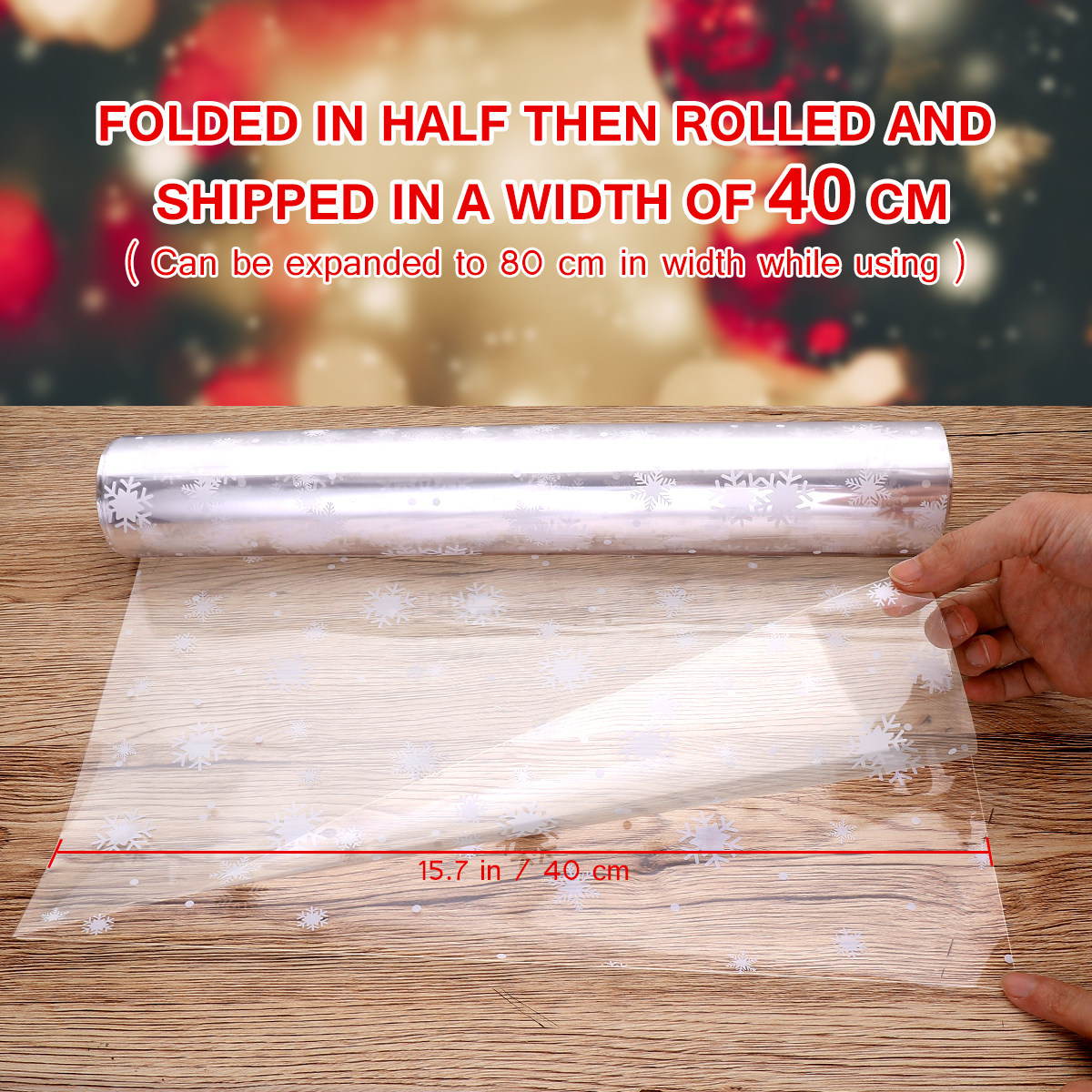 Cellophane Wrap Clear - 3000x80cm Heavy Duty Cellophane Wrap Roll