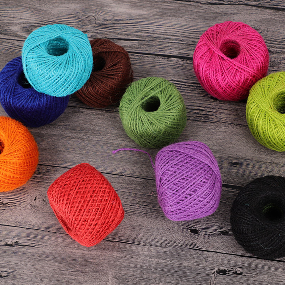 10Pcs 25M 2Mm Colorful Jute Ro - огляд і ціна Twine Jute Natural