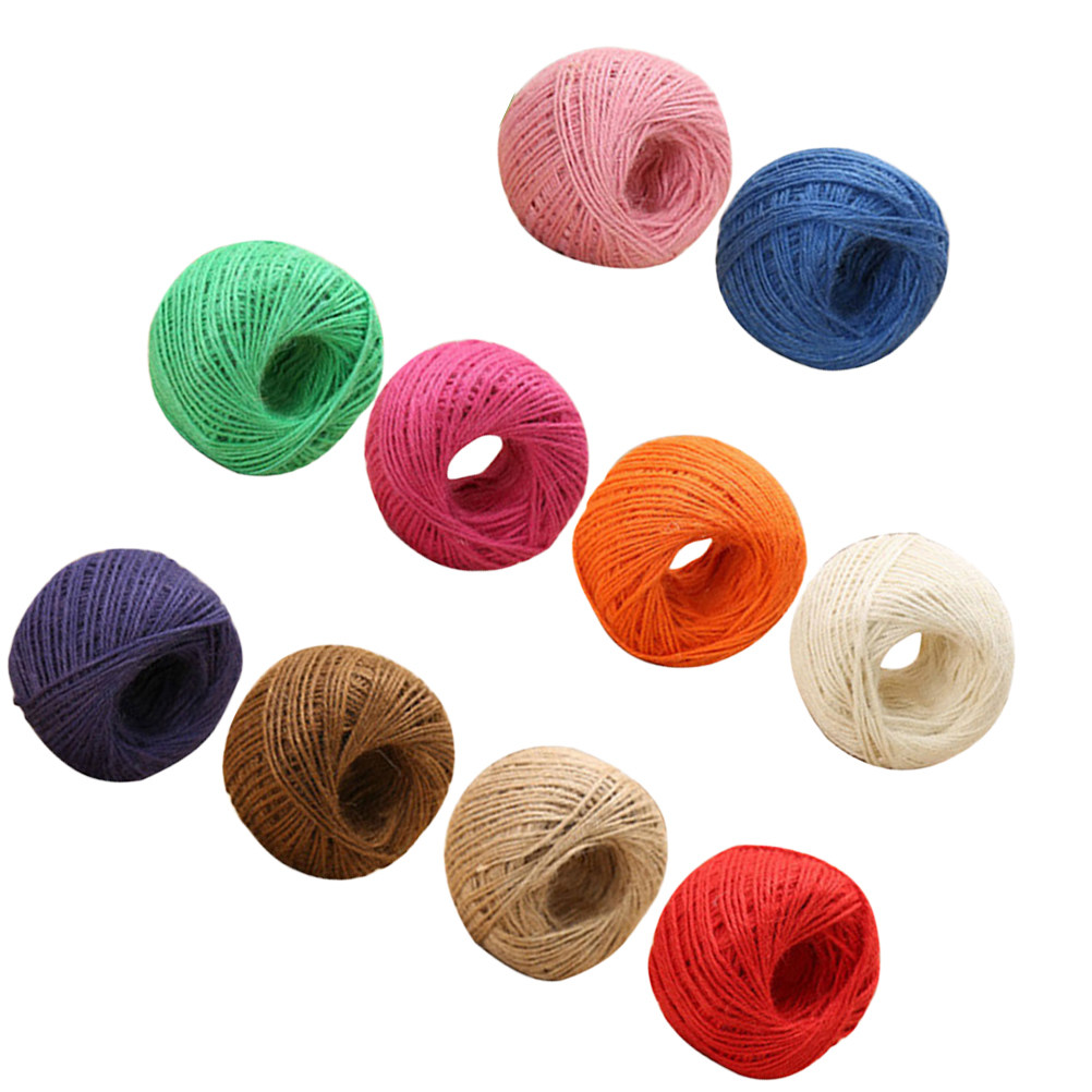 10Pcs 25M 2Mm Colorful Jute Ro - огляд і ціна Twine Jute Natural