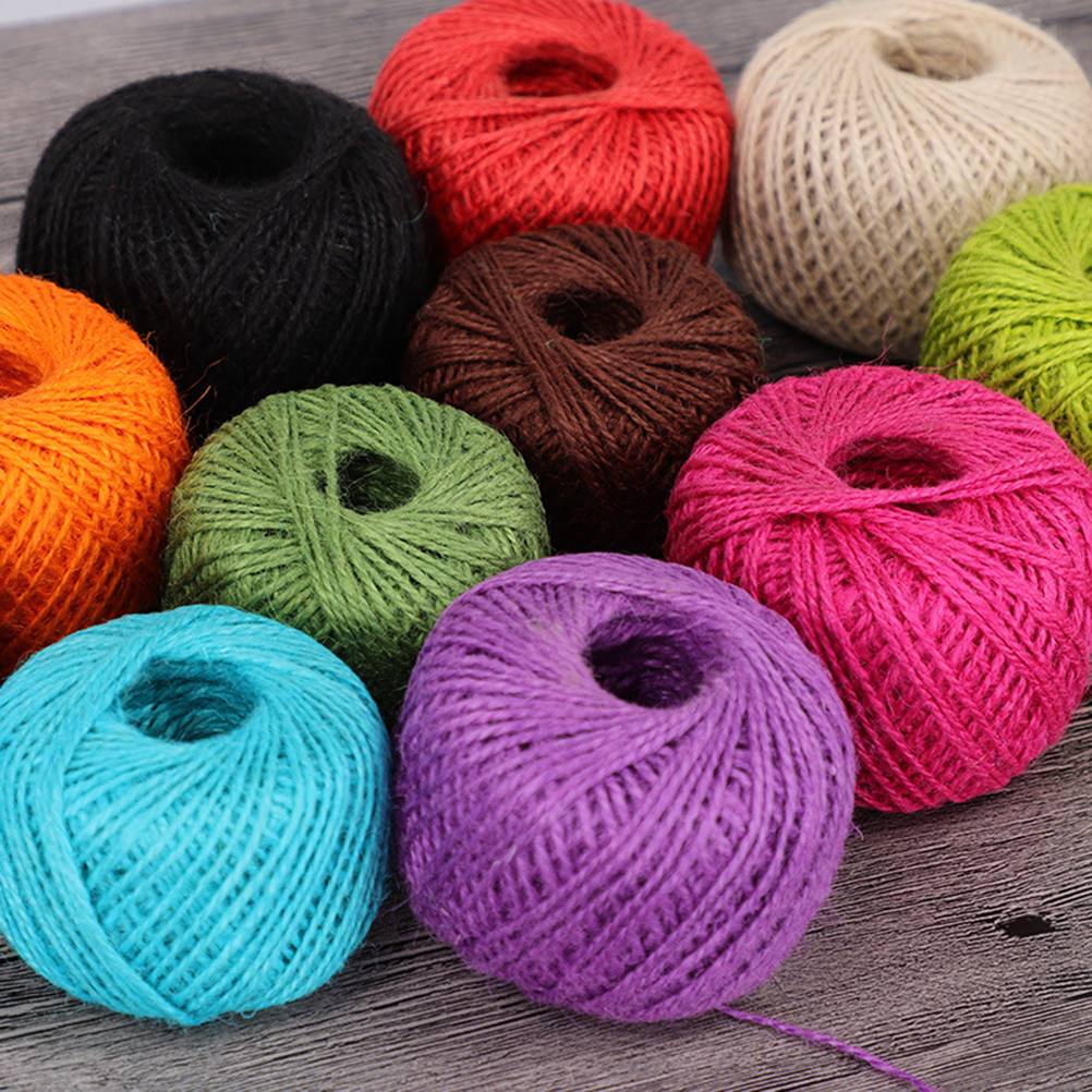 10Pcs 25M 2Mm Colorful Jute Ro - огляд і ціна Twine Jute Natural