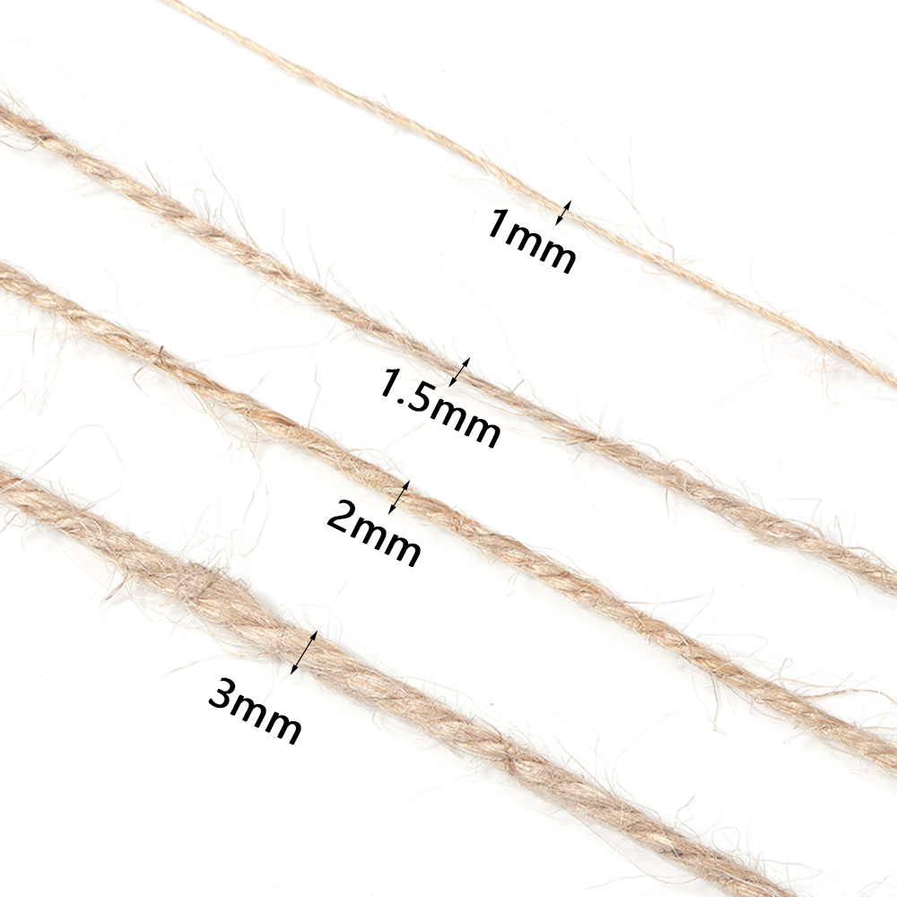 100Meters Natural Jute Cords S - огляд і ціна Twine Jute Natural