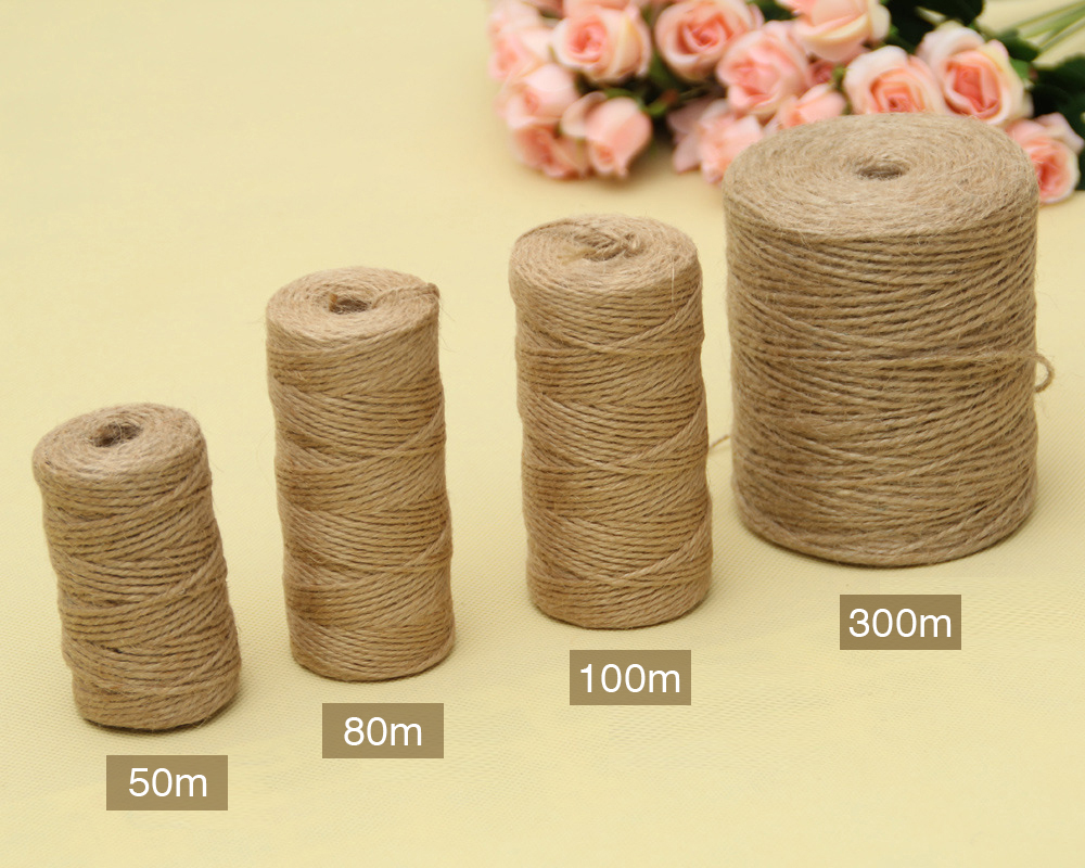 50/80/100Meters Natural Vintag - огляд і ціна Twine Jute Natural