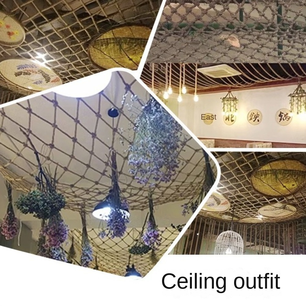 Hemp Rope Climbing Net Garden  - огляд і ціна Twine Jute Natural