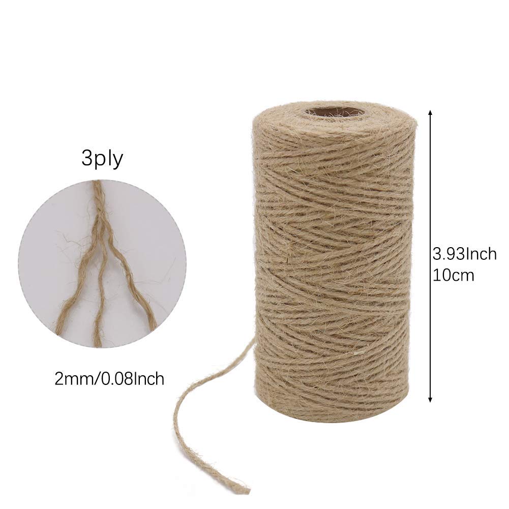 2Pcs X 333 Feet 2Mm 3Ply Jute  - огляд і ціна Twine Jute Natural