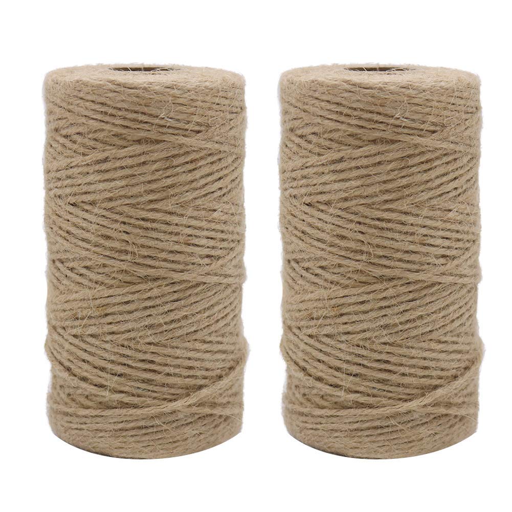 2Pcs X 333 Feet 2Mm 3Ply Jute  - огляд і ціна Twine Jute Natural