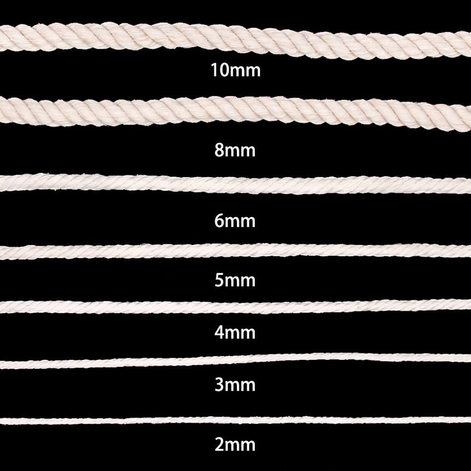1mm-10mm 100% Cotton Macrame C - огляд і ціна Twine Jute Natural